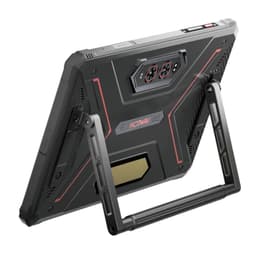 Hotwav R9 Ultra 11 8GB 512GB 5G Vermelho Rugged com suporte traseiro robusto, acabamento preto com detalhes vermelhos e módulo de câmera tripla
